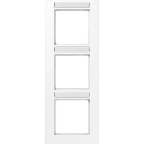 JUNG A 5583 BF NA WW afdekraam 3-voudig verticaal met tekstvenster A550 alpine wit