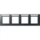 JUNG A 55840 BF NA ANM afdekraam 4-voudig horizontaal met tekstvenster A550 antraciet mat