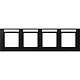 JUNG A 55840 BF NA SWM afdekraam 4-voudig horizontaal met tekstvenster A550 grafietzwart mat