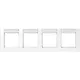 JUNG A 55840 BF NA WW afdekraam 4-voudig horizontaal met tekstvenster A550 alpine wit