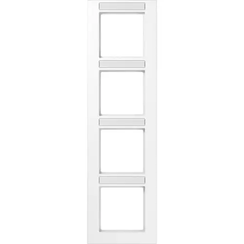 JUNG A 5584 BF NA WW afdekraam 4-voudig verticaal met tekstvenster A550 alpine wit