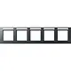 JUNG A 55850 BF NA ANM afdekraam 5-voudig horizontaal met tekstvenster A550 antraciet mat