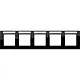 JUNG A 55850 BF NA SW afdekraam 5-voudig horizontaal met tekstvenster A550 zwart glans