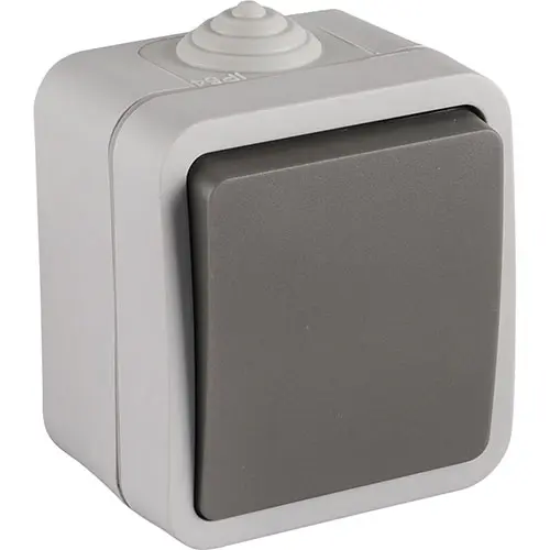 Q-Link 00.944.01 opbouw wisselschakelaar grijs spatwaterdicht IP54 OP=OP
