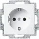 Busch-Jaeger 20 EUC-914 wandcontactdoos randaarde met klauwbevestiging Balance SI wit glans OP=OP