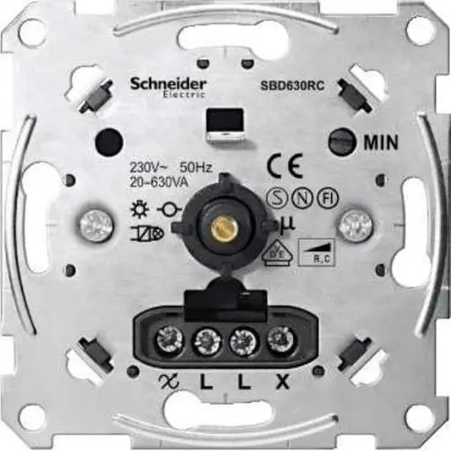 Schneider MTN5137-0000 dimmer draai/drukknop 20-630VA inbouw OP=OP