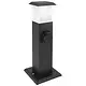 Exin 54.502.90 tuinpaal met lamp en 2x wandcontactdoos IP44 40cm zwart OP=OP