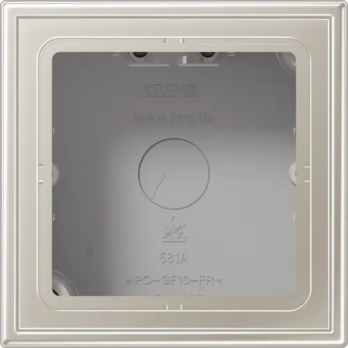 JUNG ES 2581 A-L opbouwbak 1-voudig LS990 edelstaal
