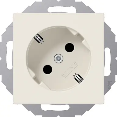 JUNG A 520-45 N wandcontactdoos randaarde 45 graden A-range creme