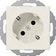 JUNG A 520-45 N wandcontactdoos randaarde 45 graden A-range creme