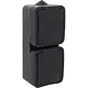 Q-Link 00.946.50 opbouw randaarde wandcontactdoos 2-voudig verticaal zwart spatwaterdicht IP54 OP=OP