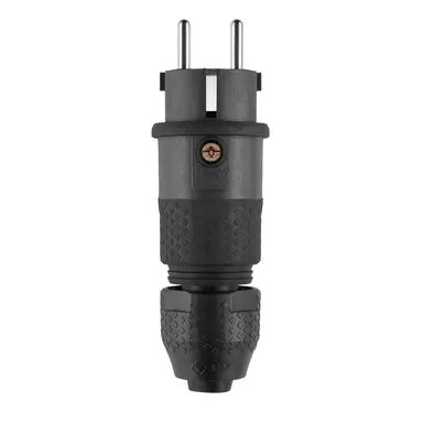 ABL 100000068 professional stekker randaarde en penaarde zwart 16A Elamid-2K IP54