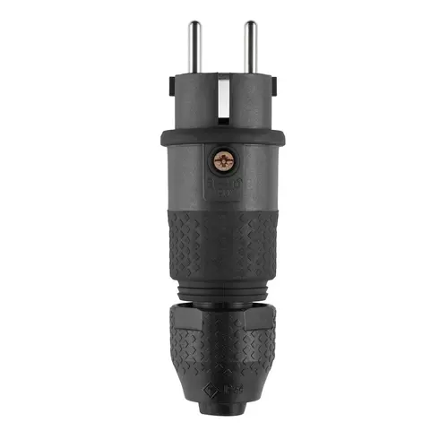 ABL 100000068 professional stekker randaarde en penaarde zwart 16A Elamid-2K IP54