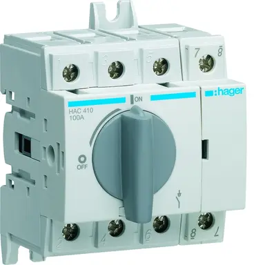 Hager HAC410 Lastscheider 4p 100A 400v