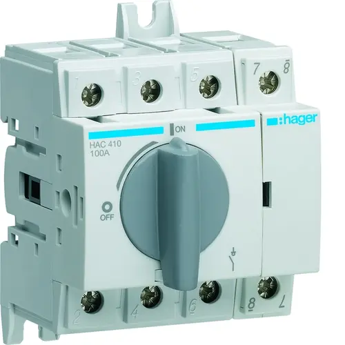 Hager HAC410 Lastscheider 4p 100A 400v