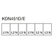 Hager KDN451E kamrail vork 3x P+N 80A 16mm2 54-modulen
