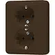 JUNG CD 5020 NKI BR wandcontactdoos 2-voudig randaarde Safety+ voor enkele inbouwdoos CD500 bruin