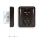 JUNG CD 5020 NKI BR wandcontactdoos 2-voudig randaarde Safety+ voor enkele inbouwdoos CD500 bruin