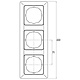Kopp 305815000 afdekraam 3-voudig HK02 Milano antraciet