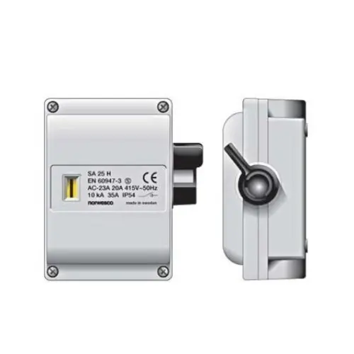Norwesco SA325 werkschakelaar 3P 25A/415V M25 grijs IP54