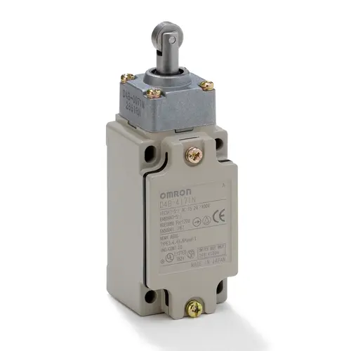 Omron D4B4171N.1 metaal plunjer recht met rol e