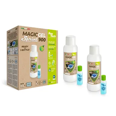 Raytech MAGIC GEL SPRINT 2X flaconverpakking kabelhars flexibele tweecomponentengel 900ml