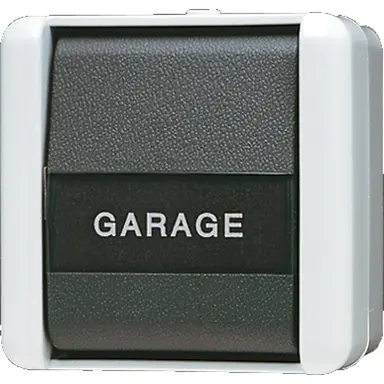 JUNG 831 NAW drukcontact 1-voudig 1 maakcontact met tekstvenster opbouw IP44