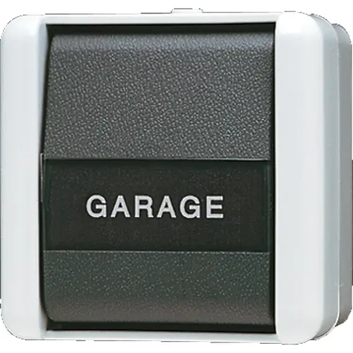 JUNG 831 NAW drukcontact 1-voudig 1 maakcontact met tekstvenster opbouw IP44