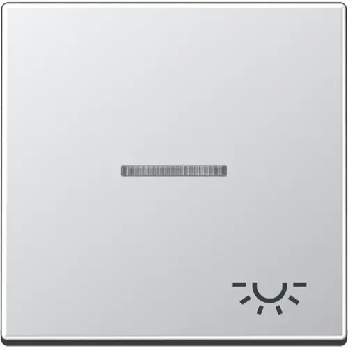 JUNG A 590 KO5 L AL schakelwip met lichtsymbool en controlevenster A-range aluminium