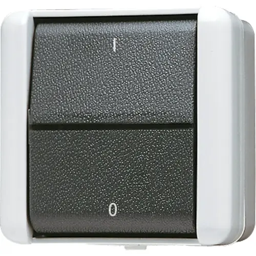 JUNG 803 W driepolige schakelaar 16A met onderbak IP44 WG800