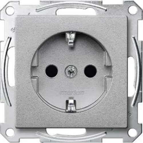 Schneider MTN2400-0460 Wandcontactdoos met randaarde Inbouw aluminium OP=OP