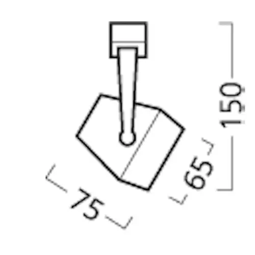 Lumiance 3088020 spot/schijnwerper 1x50W 230V aluminium wit OP=OP