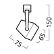 Lumiance 3088020 spot/schijnwerper 1x50W 230V aluminium wit OP=OP