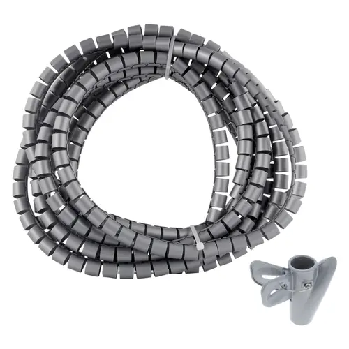 Q-Link 55.205.00 spiraalband kabelslang diameter 15mm grijs 5 meter met montagestuk OP=OP