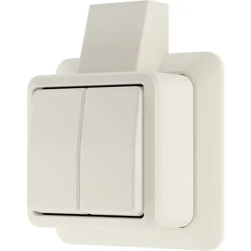 JUNG 605ASM opbouw serieschakelaar 10A met montageplaat en kabelinvoer AP600 creme