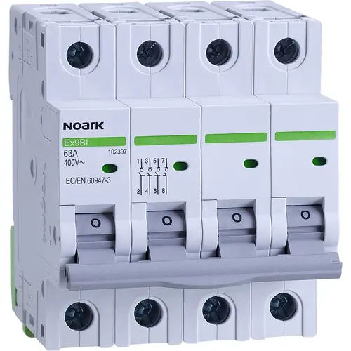 Noark EX9BI 4P 63A lastscheider modulair 4-polig 63A