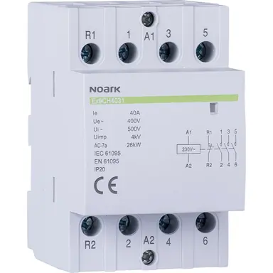 Noark EX9CH63-4P hulpschakelaar modulair 4-polig 63a