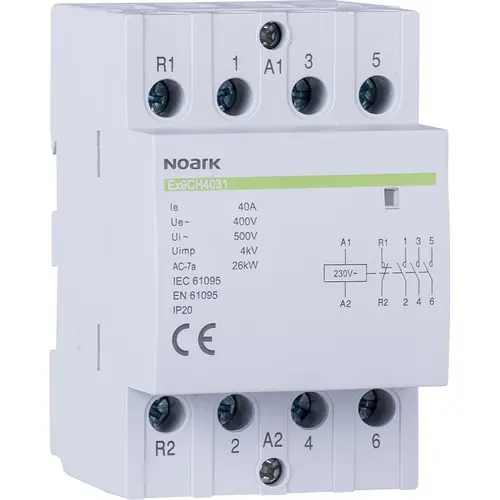 Noark EX9CH63-4P hulpschakelaar modulair 4-polig 63a
