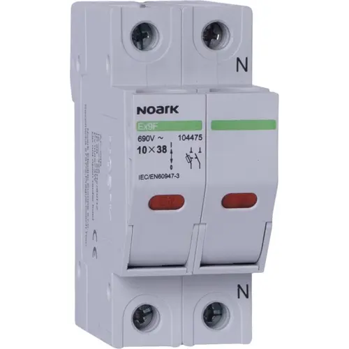 Noark EX9F 3PN 32A zekeringhouder 3P+N 32A voor cilindrische zekeringen