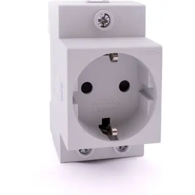 Noark 106195 modulaire wandcontactdoos met randaarde voor DIN-rail