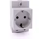 Noark 106195 modulaire wandcontactdoos met randaarde voor DIN-rail
