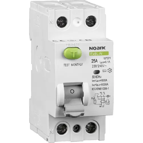 Noark EX9L-N 2P 40A A 30MA aardlekschakelaar 40A 2-polig 30mA Klasse-A