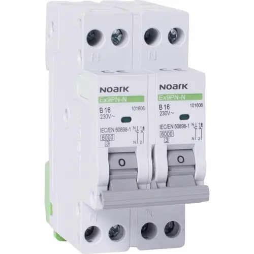Noark EX9PN-N 2P2N B16 forn groep 6ka b 16 a 2x 1+n