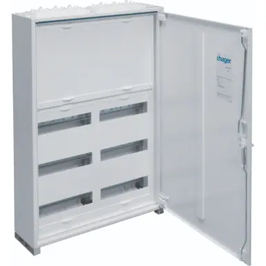 Hager FWB52N opbouwverdeler leeg 72-modulen 800x550mm 5 rijen van 24 modulen wit