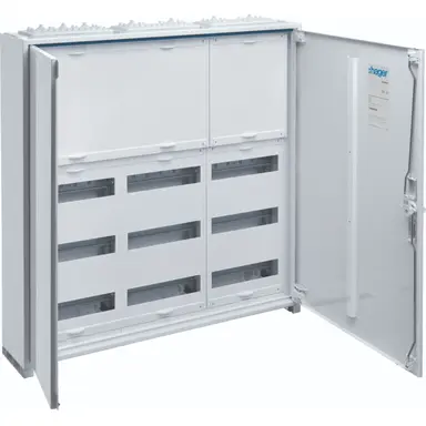 Hager FWB53N opbouwverdeler leeg 180-modulen 800x800mm 5 rijen van 36 modulen wit