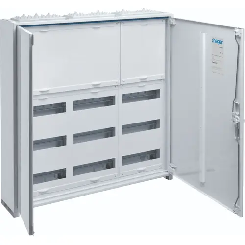 Hager FWB53N opbouwverdeler leeg 180-modulen 800x800mm 5 rijen van 36 modulen wit