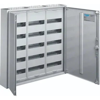 Hager FWB53P opbouwverdeler leeg 180-modulen 800x800mm 5 rijen van 36 modulen wit