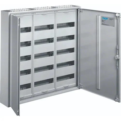 Hager FWB53P opbouwverdeler leeg 180-modulen 800x800mm 5 rijen van 36 modulen wit