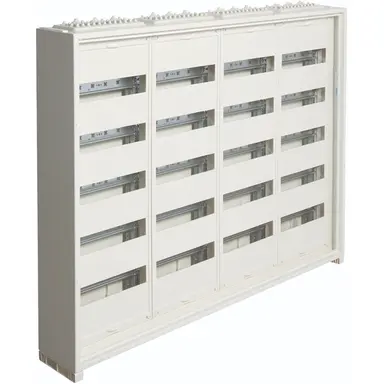 Hager FWB54T1S opbouwverdeler leeg 240-modulen 800x1050mm 5 rijen van 48 modulen wit
