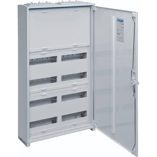 Hager FWB62N opbouwverdeler leeg 96-modulen 950x550x165mm 6 rijen van 24 modulen wit